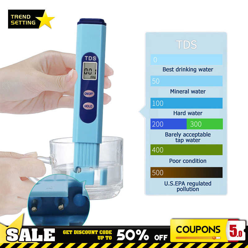 Meter TDS Digital Automatic Calibration Swimming Pool Drinking Water ...
