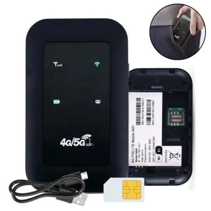 4G/5G LTE WiFi Modem MF800 SIM Card Slot Wireless Travel Hotspot Black ...