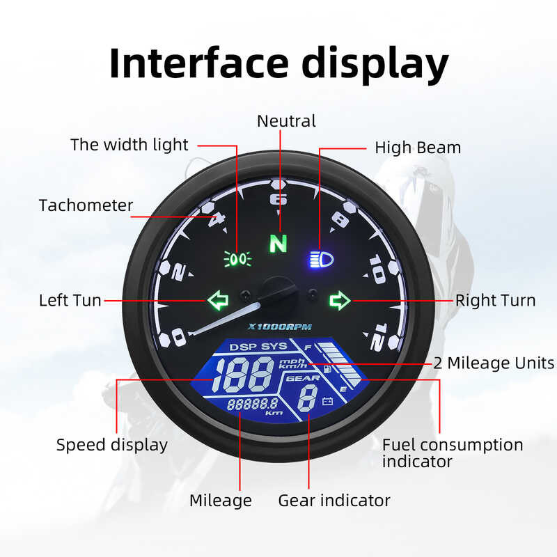 TACHO TACHOMETER GOLD Typ5 Für Quad ATV Buggy Jinling Bashan - HMParts