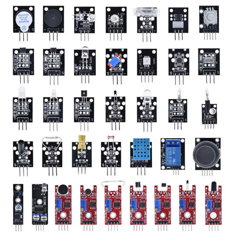 Sensors 45 Modules Arduino Starter Better Than 37 in 1 Sensor Kit For ...