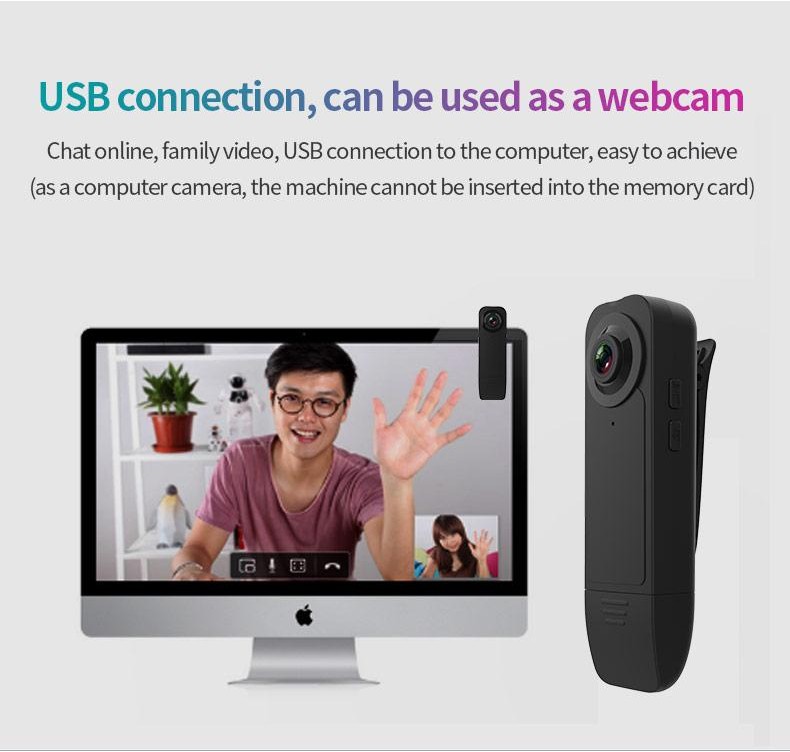 HD 1080P Portable Back Clip Body Camera Mini DV Police Recorder Outdoor ...