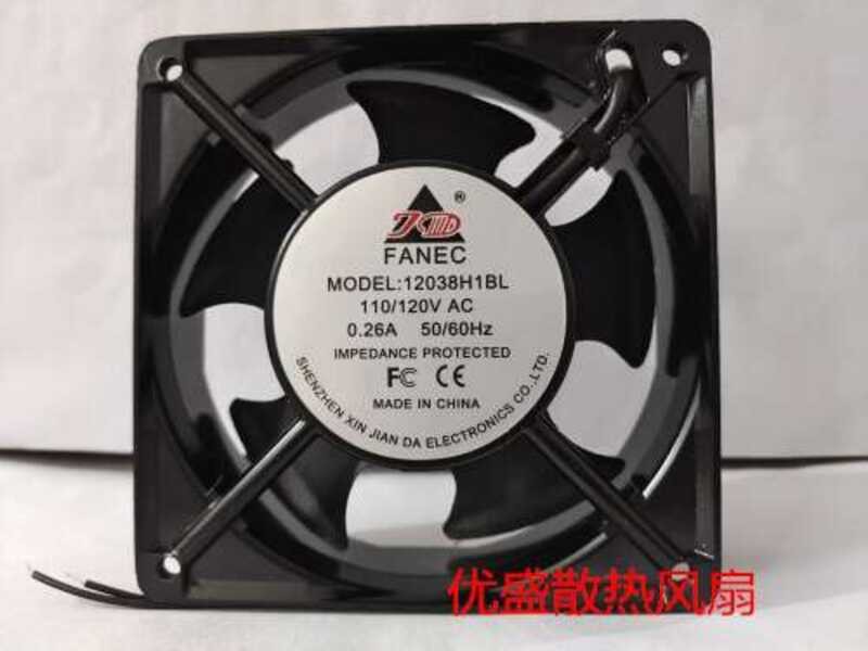 JD New FANEC Axial Flow Fan 12038H1bl 110V 0.26A 12Cm Cabinet Cooling ...