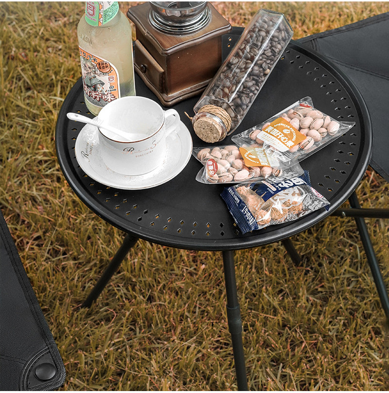 KAISER Small Foldable Round Table Camping Simple Coffee Hand ...