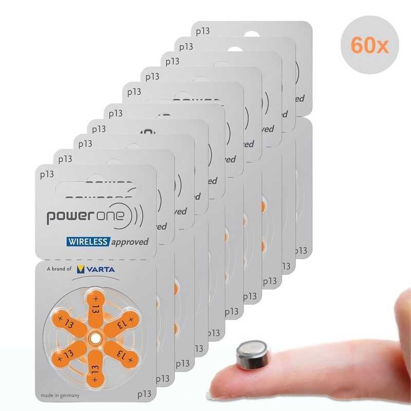 Pila Auditiva Power One P13 Zinc-Aire 1.45V Bl&iacute;ster Con 6 Piezas