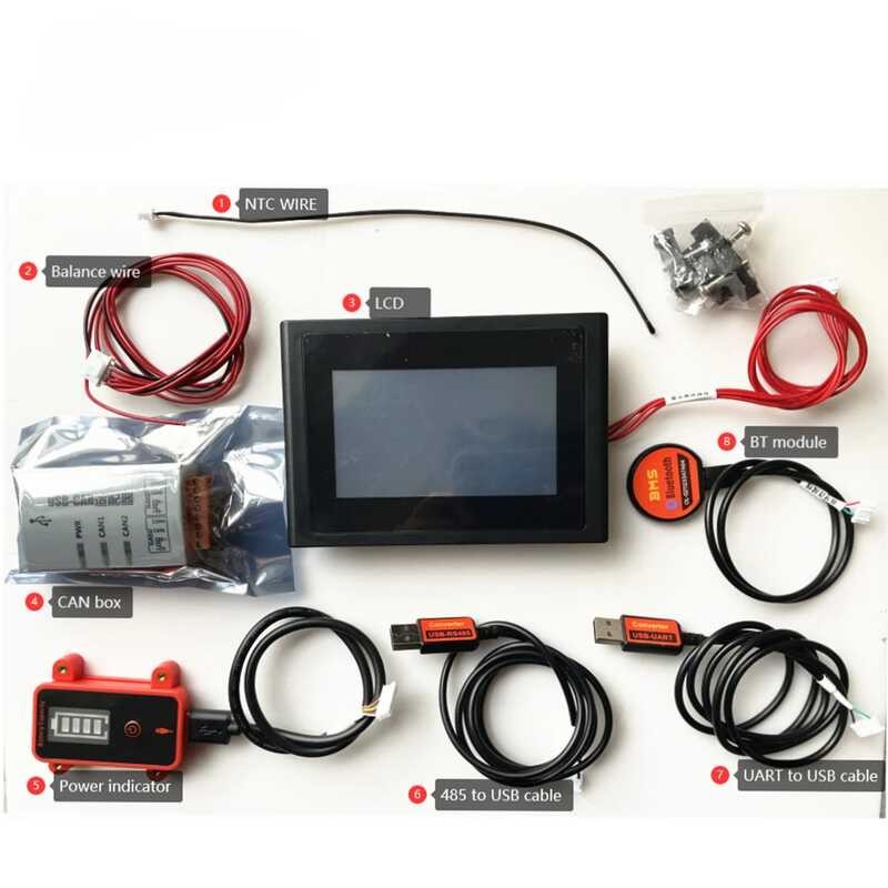 Bluetooth Parts Module Light Board SOC CAN BOX For 16S Lifepo4 200A 4S ...