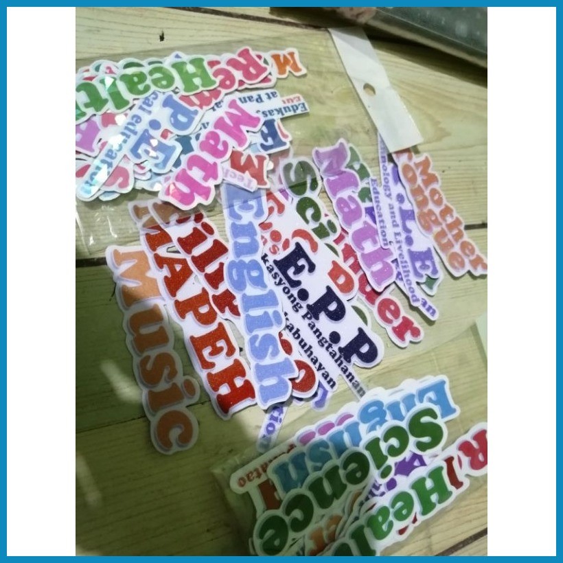 SCHOOL SUBJECT STICKER NOTEBOOK LABELS SET #1 (WATER PROOF) | Shopee ...
