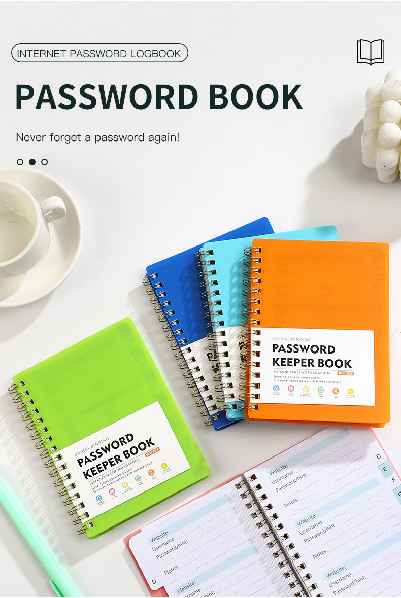 Forget Me Not: Password Book With Alphabetical Tabs, Easy - View #6