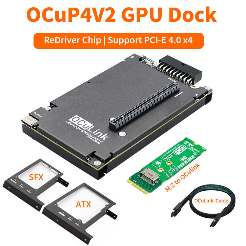 7Be Ocup4v2 GPU Dock Redriver Chip Support Pci-E 4.0 X4 Optional NVME M ...