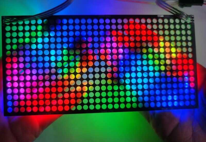 Ws2812 Buong Kulay LED Screen RGB Color 16 * 32 Dot Matrix SPI Protocol ...
