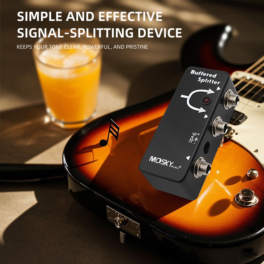 MOSKYaudio BUFFERED SPLITTER Guitar Effect Pedal Signal Buffer Splitter ...