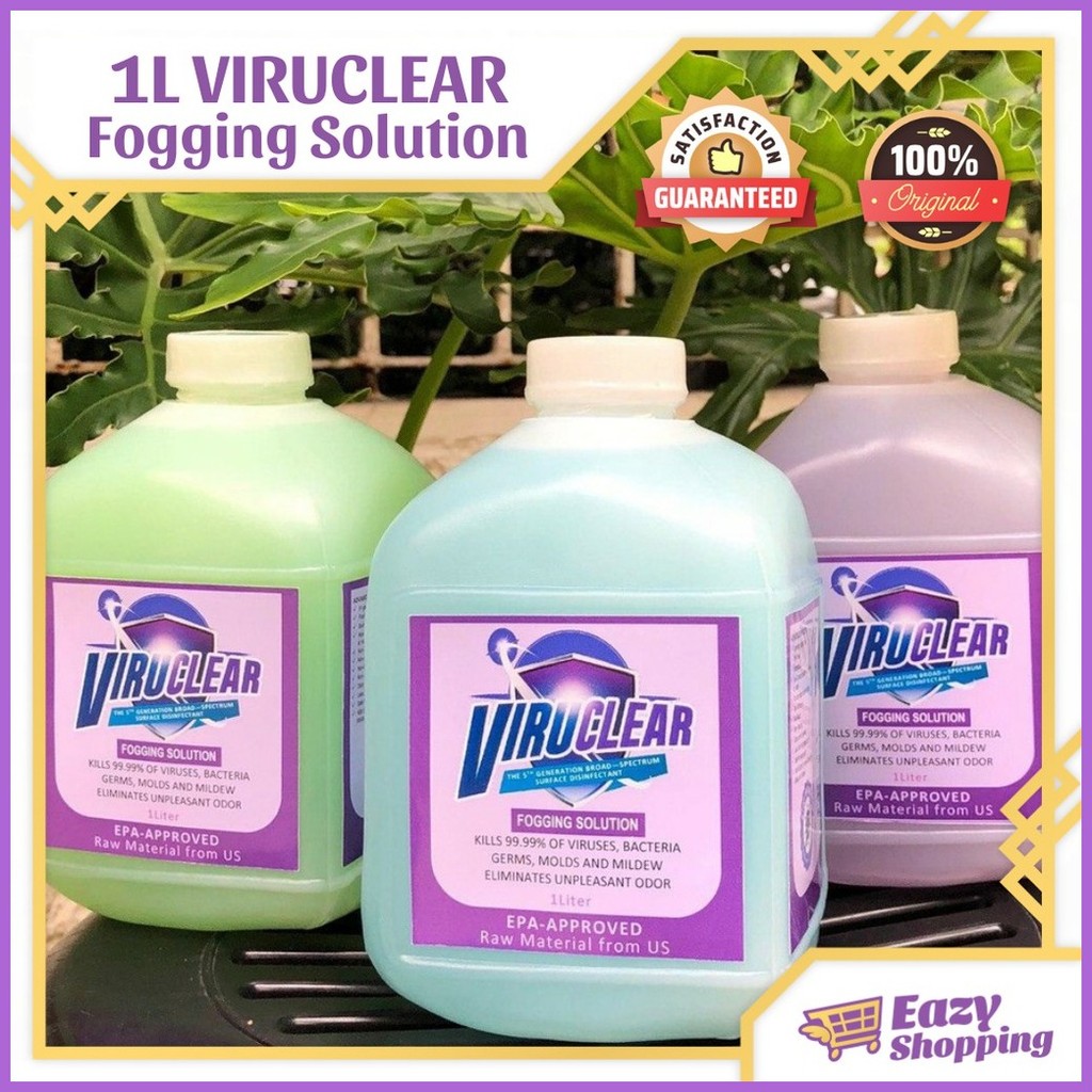 ⭐ 1Liter Viruclear Fogging Solution Fog Machine EDA Approved Odor ...