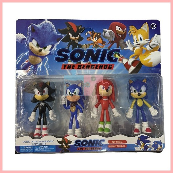 Sonic The Hedgehog Figurine 4 in 1 Toy Knuckles Tails Shadow Toys ...