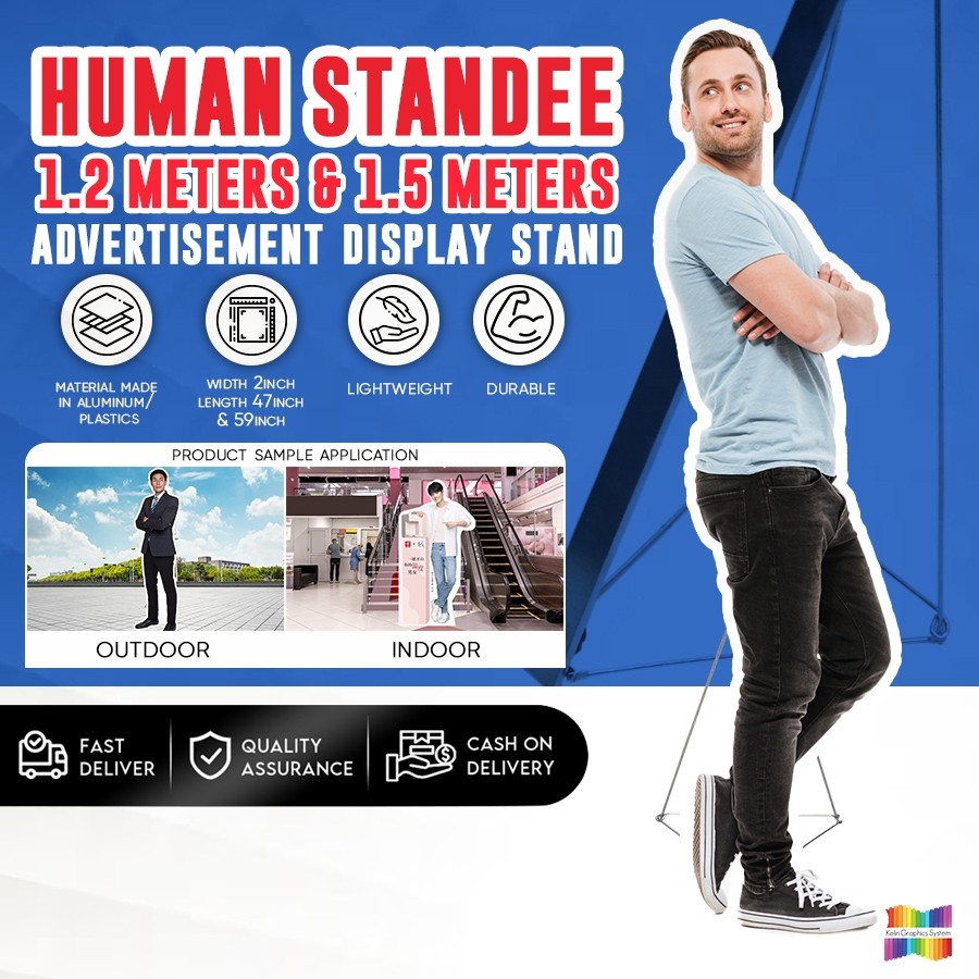 ♞KGS Life Size Board Standee/ Human Board Standee 1.2/ 1.5 Meters ...