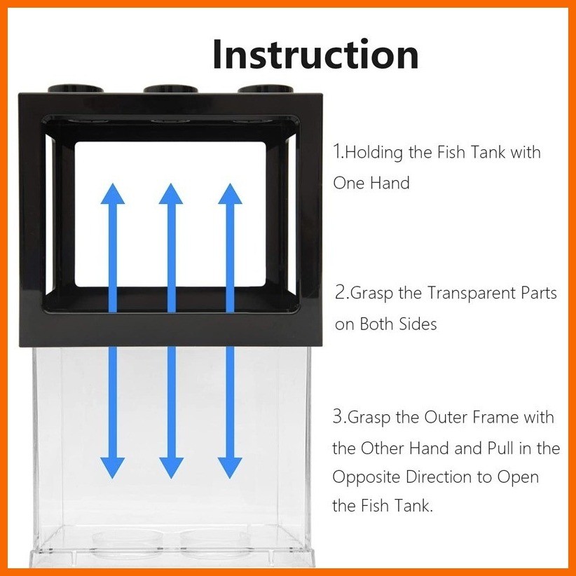 ๑ Aquarium Block Tank Betta Guppy Fish Tank Transparent Fish Tank ...