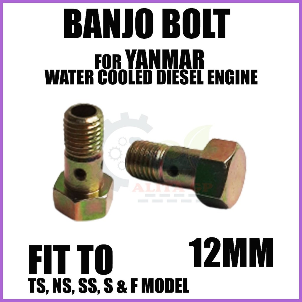۞ ∏ Banjo Bolt , Bolt Oil Pipe Joint For Yanmar TS , S , NS , SS Model ...