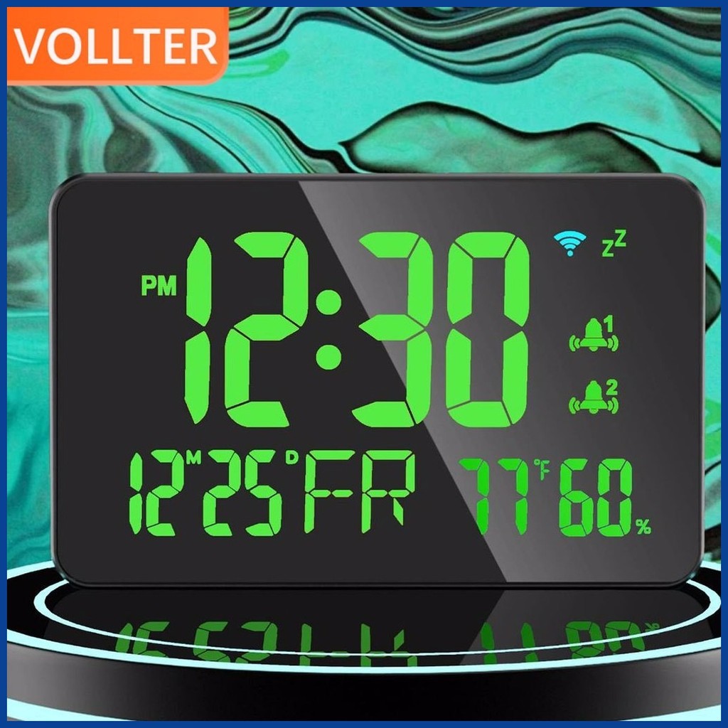 Digital Table Clock With Touch Controlled Brightness Option And Date ...