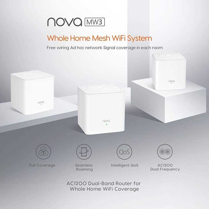 Nova Tenda 1Xmw3 Home Ac1200 Wireless Router Wifi Repeater Mesh Wi-Fi ...