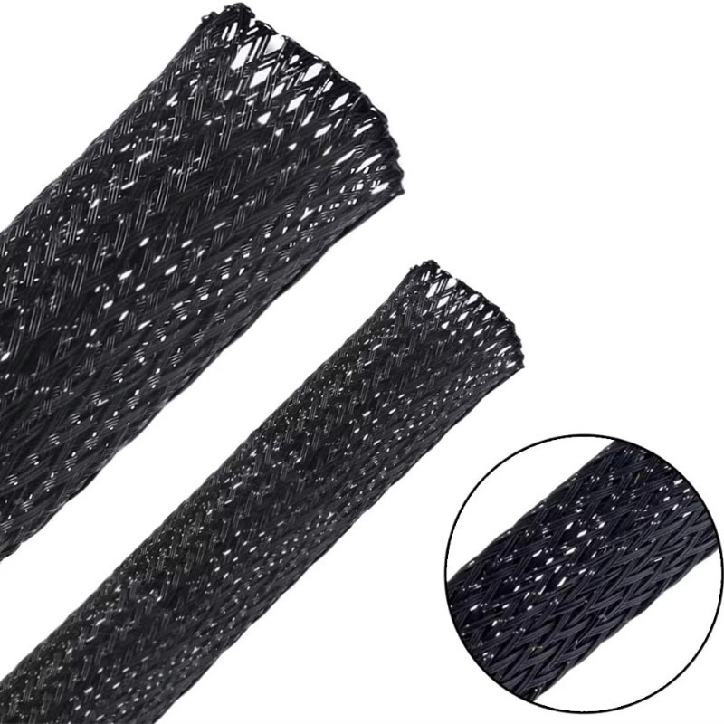 5/3/2/1Meter Black Insulated Braid Sleeving 50/40/30/20/15/10/8/4mm ...