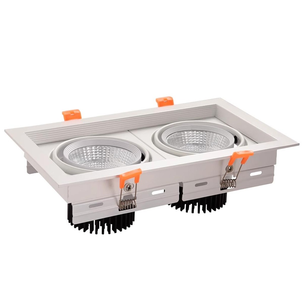 Square Commercial COB Grid Spotlight Downlight 7 14 21w Recessed ...