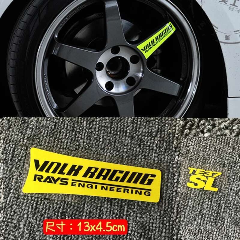 4pcs For Volk Racing TE37 SL Wheel Stickers Waterproof Spoke Car Rim ...