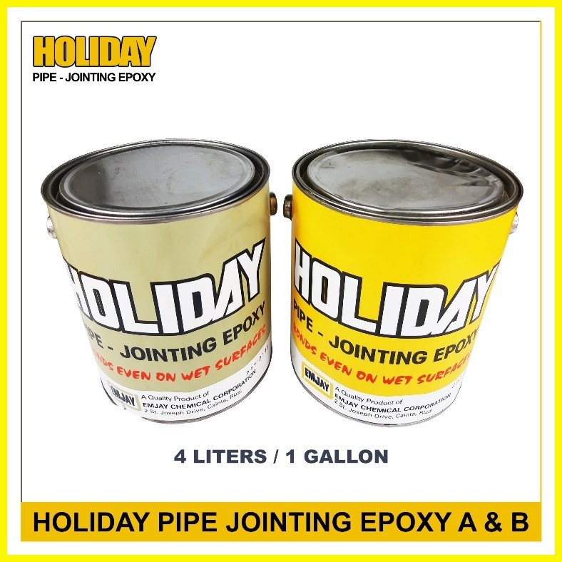 ♣ ☑ ⊕ Holiday Pipe PVC Jointing Epoxy Component A & B Set 4L (1GAL ...