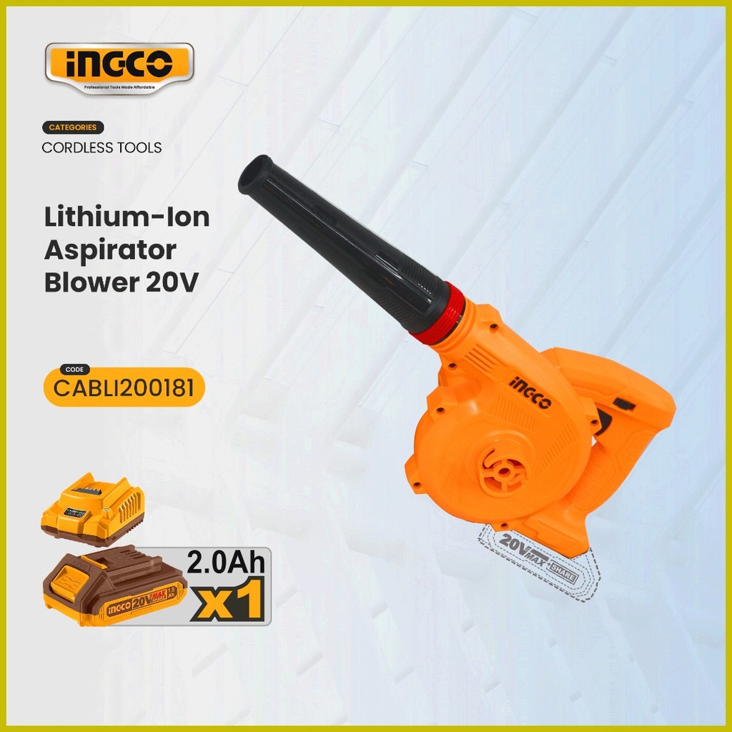 Ingco 20V Li-Ion Cordless Blower Dust Extractor With Battery And ...