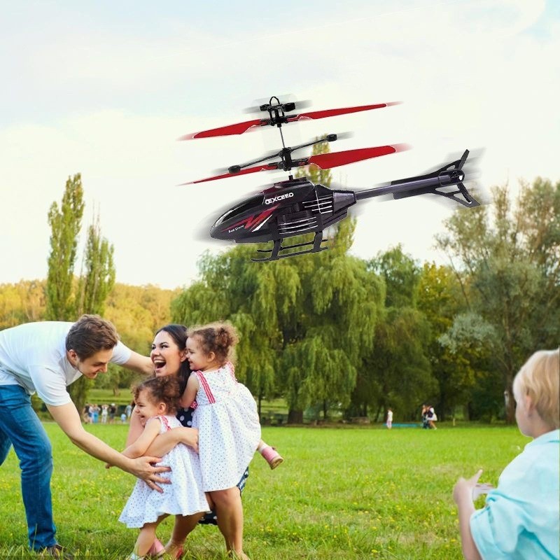 Dynamic 2-in-1 USB Rechargeable Flying Helicopter with Remote Glove – 32 Feet Range