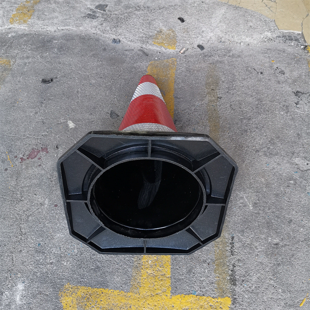 70cm Heavy Barrier Rubber Road Ice Cream Bucket Warning Reflective Cone ...