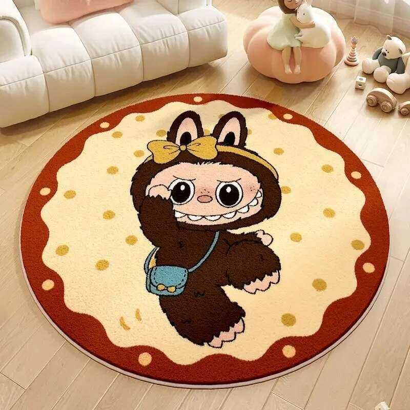 Creative Round Carpet Labubu Pops Mart THE MONSTERS Rug Living Room ...
