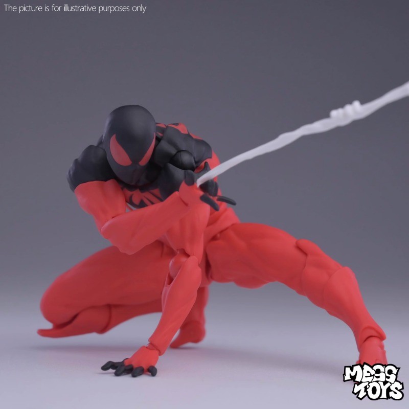 CT/Mess Toys Spiderman Action Figure Black/Red Spider Man Symbiote Suit ...