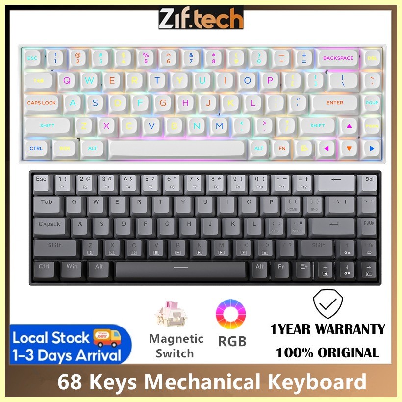 ZIFTech M68 RGB Magnetic Switch Hall Effect Switch Mechanical Gaming ...