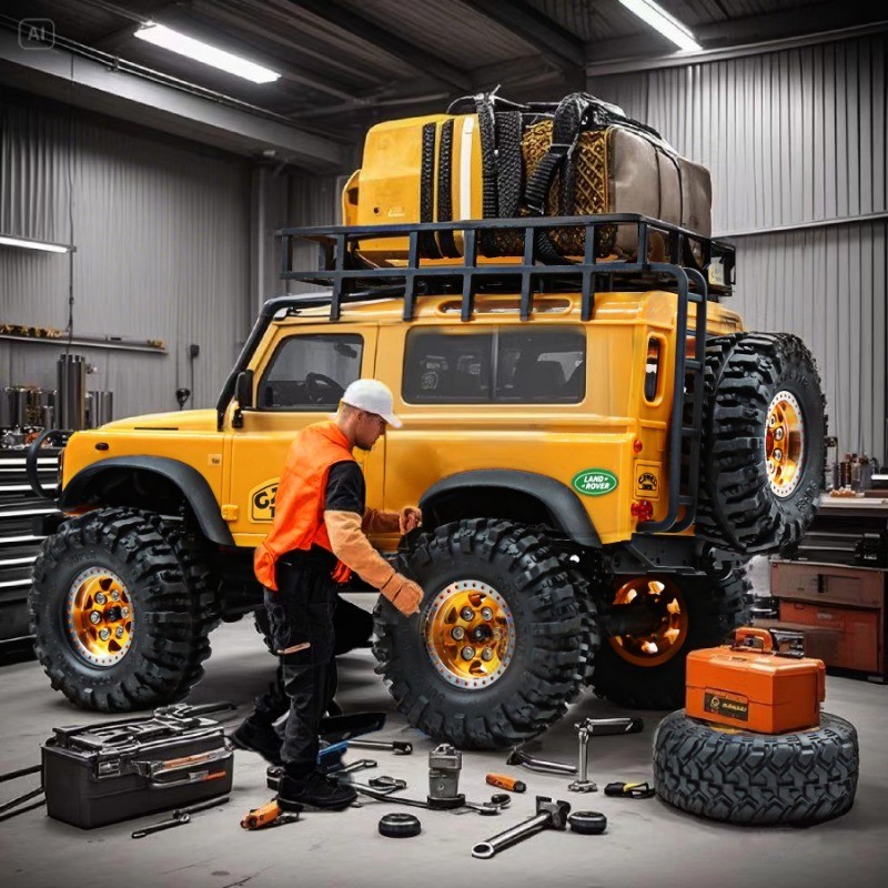 RS Red Spider 1/24 Crawler Tire for SCX24 FCX24 FMS R245 Model 7mm Hex ...