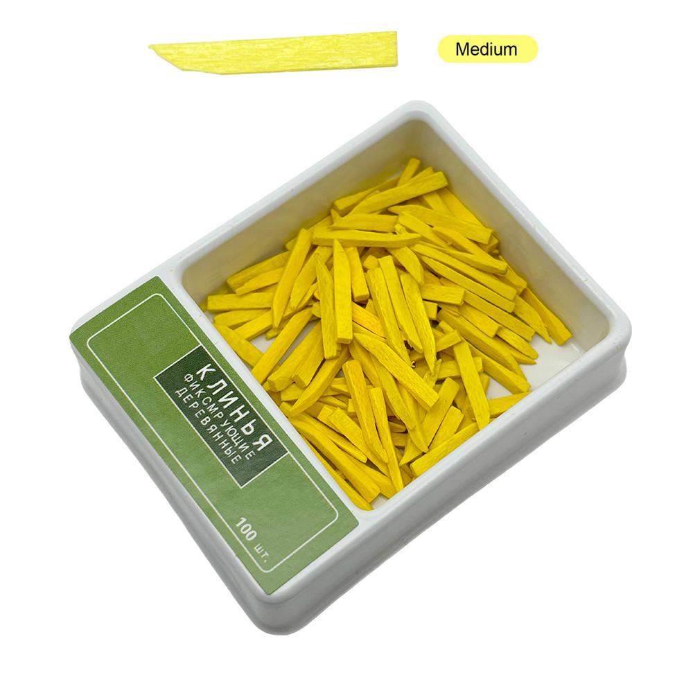 100Pcs/Box Dental Wooden Wedges Interdental Contoured Dental Wedges ...