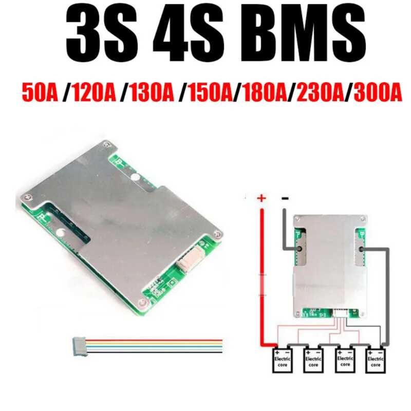 4S 3S Li-Ion Lifepo4 BMS 12V 120A 150A 180A 230A 300A Lithium Battery ...