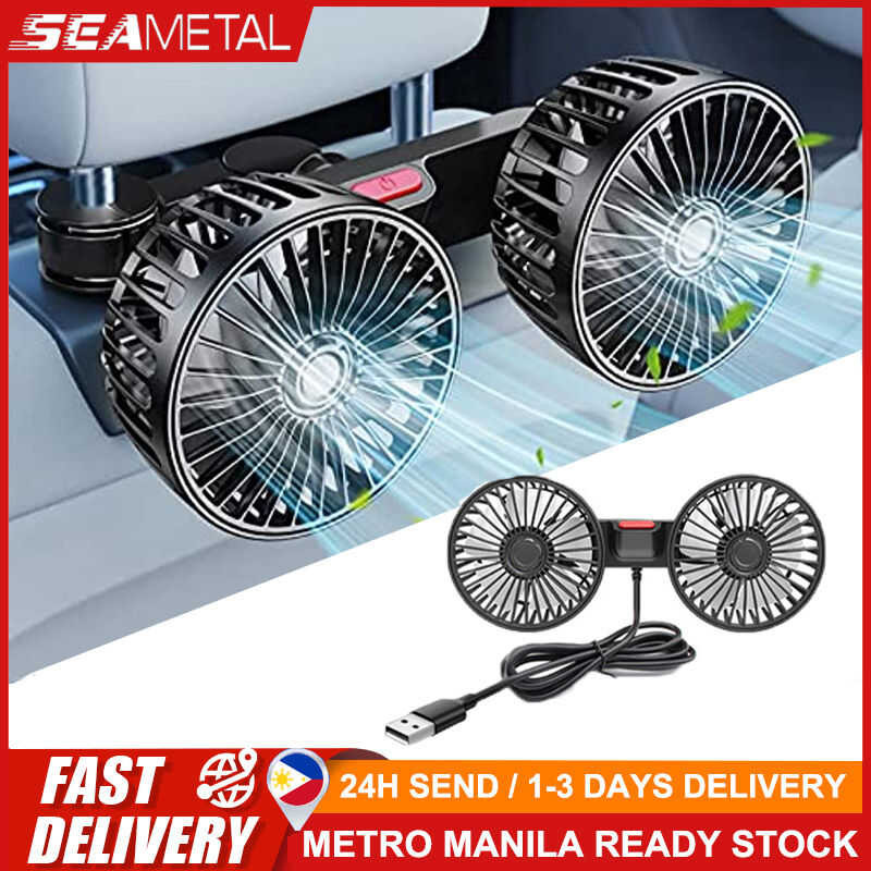 SEAMETAL USB Multi-Angle Flexible Air Vent/Back Row Cooling Fan 3-Speed ...