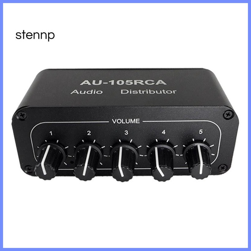 5CH Audio Distributor Stereo Audio Mixer 1 Input 5 Output Splitter for ...