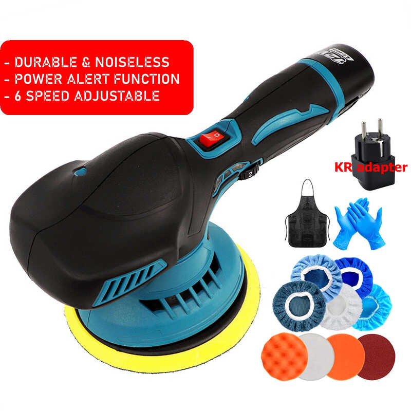 12V VIP Cordless Polisher 6 Speed Adjustment Electric Dual Action Car ...