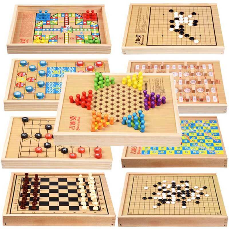 Chess Flying Brain Five-in-a-Row Checkers Multi functional Game ...