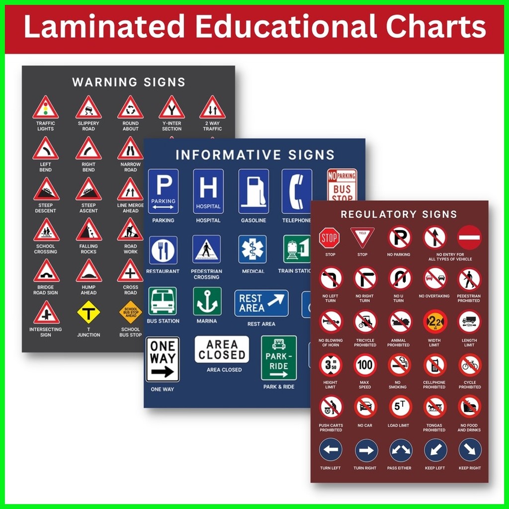 Ѥ ۵ Laminated Road Symbol Signs and Traffic Symbols, Road Signs ...
