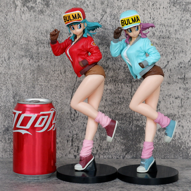 HOT Dragon Ball Z Anime Figure Bulma Glitter Figurine PVC Collectible Toy In BOX