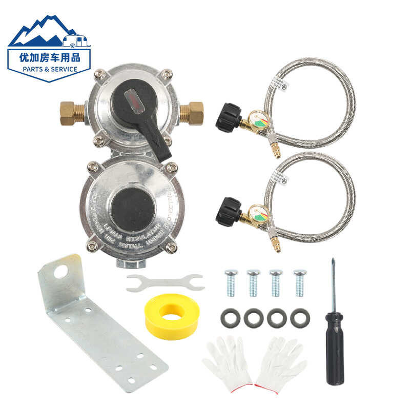 LP RV Propane Regulator Kit RV Propane Regulator with Gauge Reverse ...