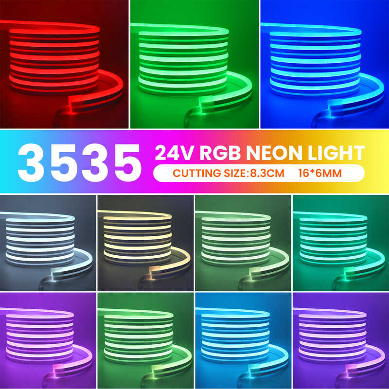Tuya 24V Wifi RGB Strip Bluetooth Flexible Neon Light Ip67 Waterproof ...