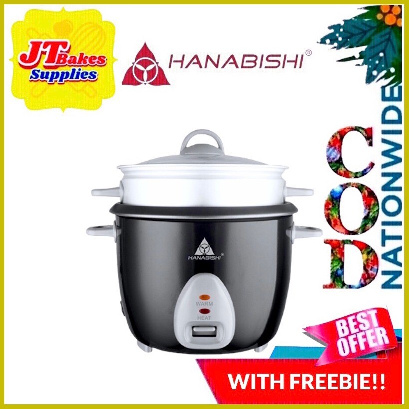 Hanabishi Rice Cooker Black Series 1.5 liters HHRC-15BLK with Freebie ...