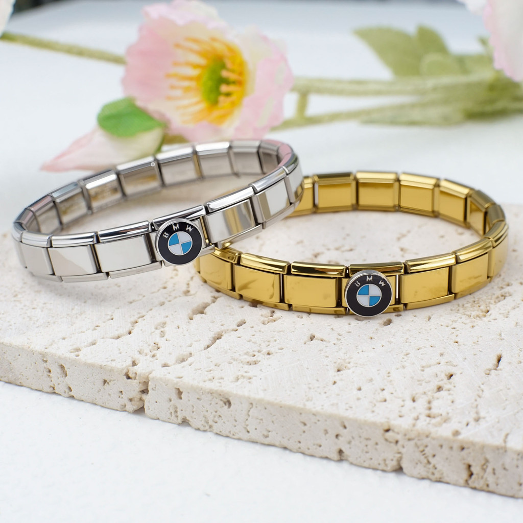 Italian Modular Bracelet Car Logo Bracelet DIY Stretch Bracelet Strap ...