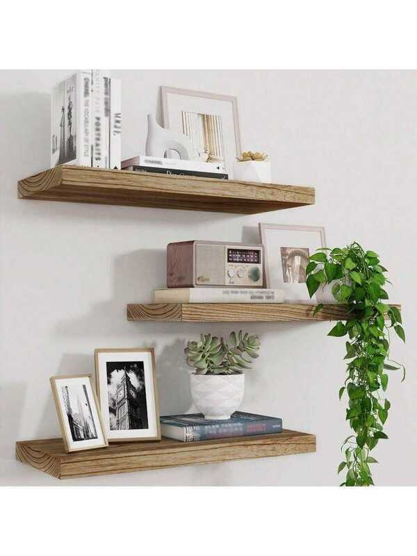 Aing Wooden Shelr Rack Rusic Wood Shees For Sorage Nordic Home ...