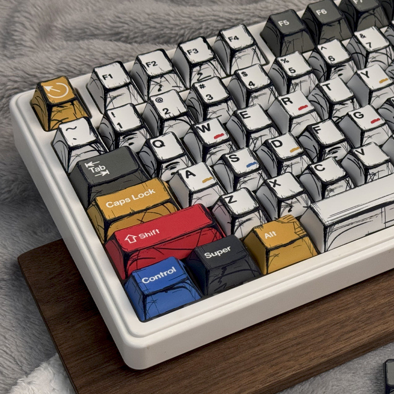 Amerteer 136 keys comic color keycap set Cherry Profile PBT for MX ...