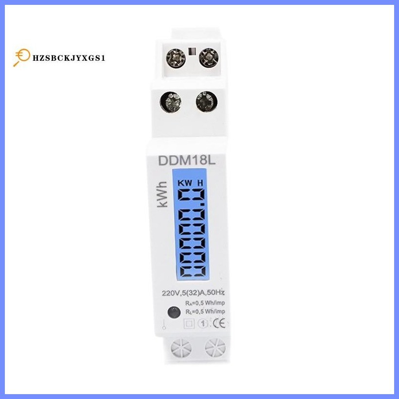 Din Rail Wattmeter Energy Meter Watt Meter Single Phase Two Wire ...