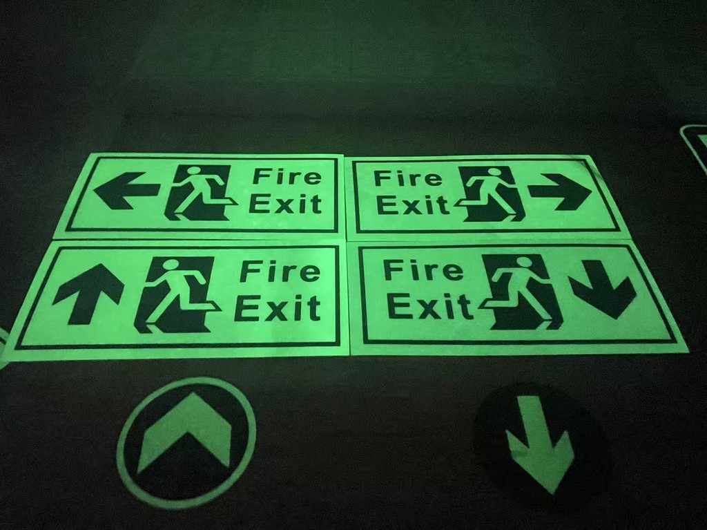 Fire passage stickers Floor stickers Wall stickers Luminous Emergency ...