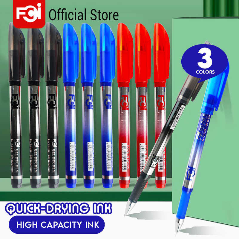 FCI 3 In 1 Set Gel Ink Pen Ballpen Sign 0.5Mm Colors For School, Office ...