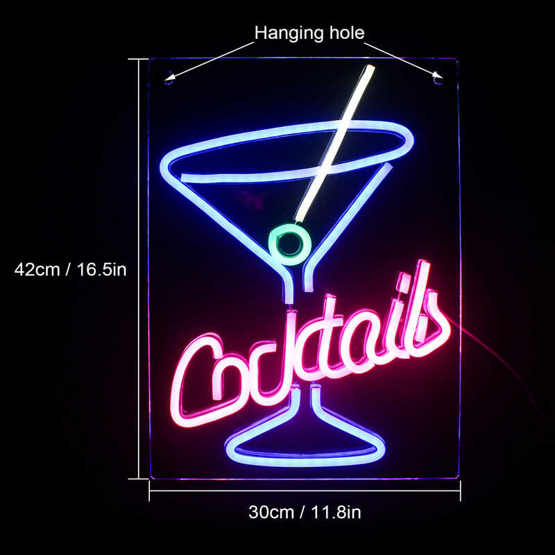 Signs tails Beer Bar Club LED Acrylic Neon Lights Sign for Hotel Pub ...
